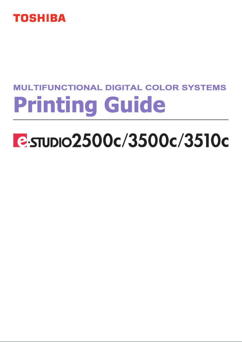 Image de la première page du manuel de l'appareil e-studio 3510c