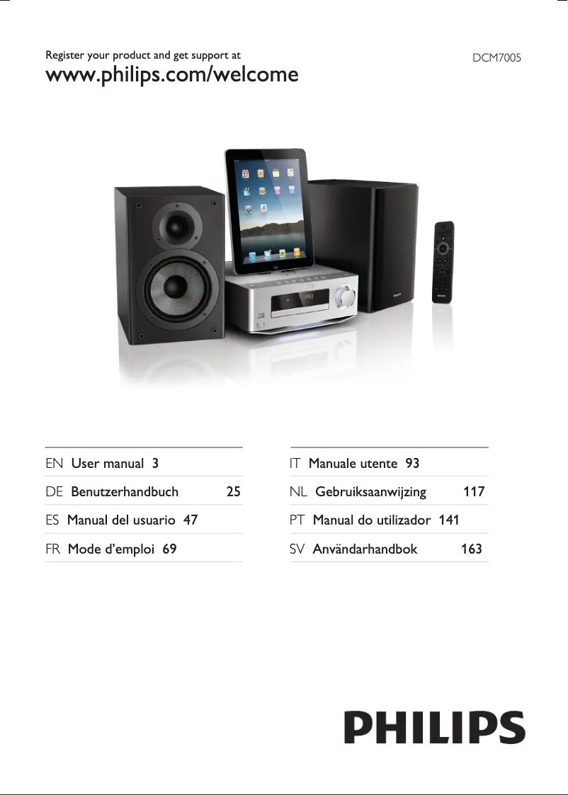 Page 1 of the manual User Manual Philips DCM7005