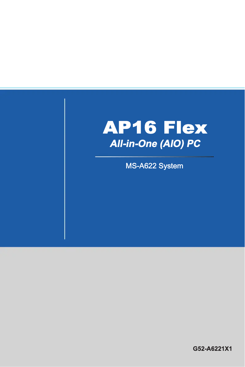 First page image of the manual for Wind Top AP16 Flex-028TW