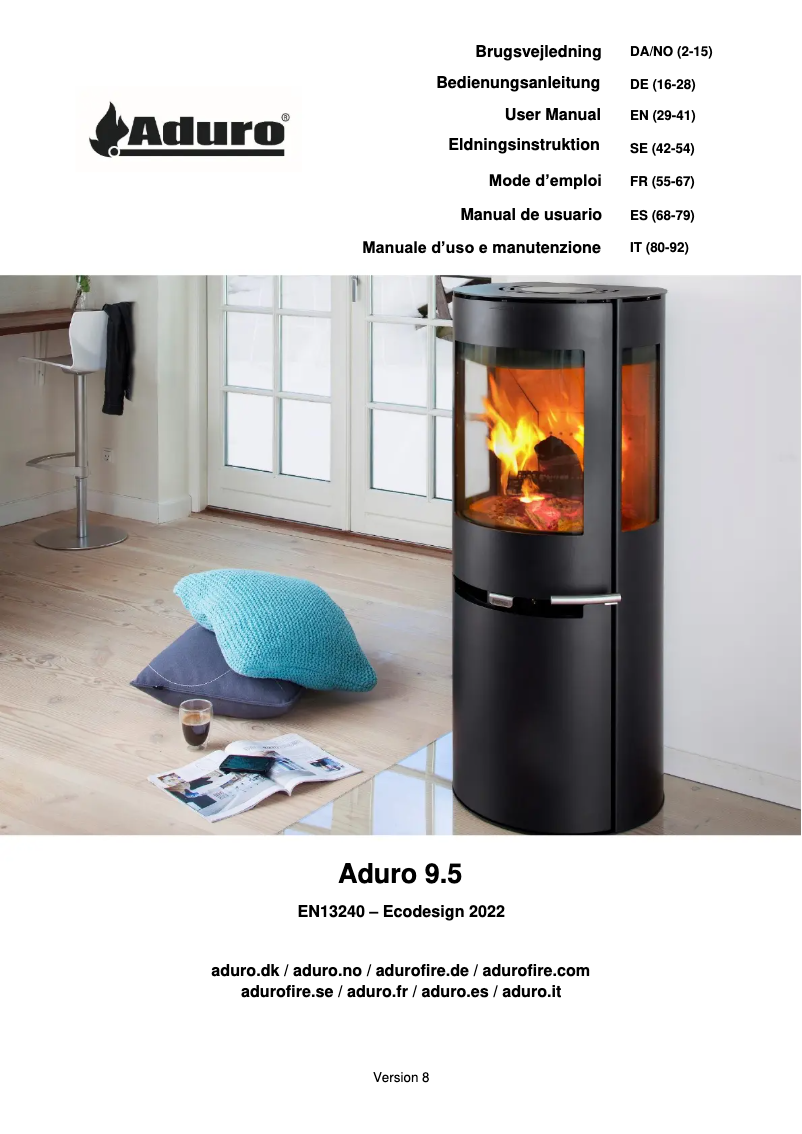 Page 1 of the manual User Manual Aduro 9.5