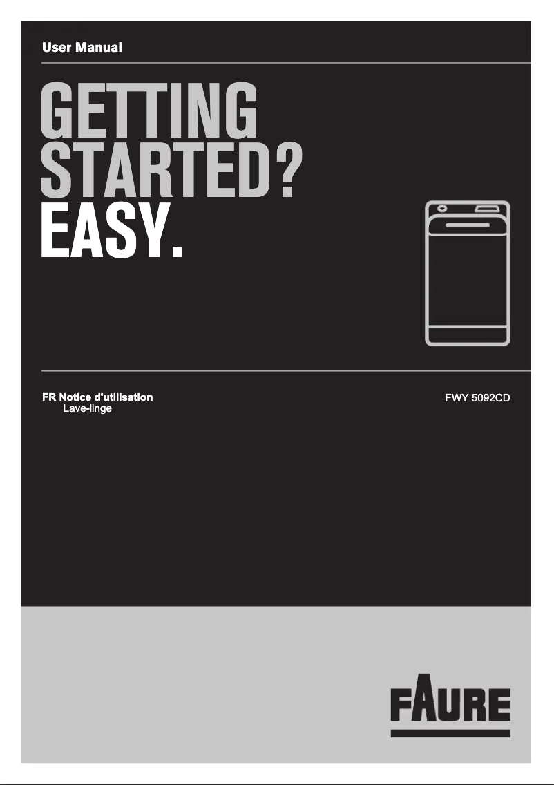 First page image of the manual for FWY5092CD