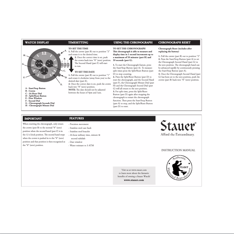 Page 1 of the manual User Manual Stauer 38061