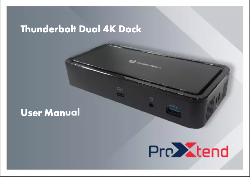 Page 1 of the manual User Manual ProXtend DOCK2X4KTB