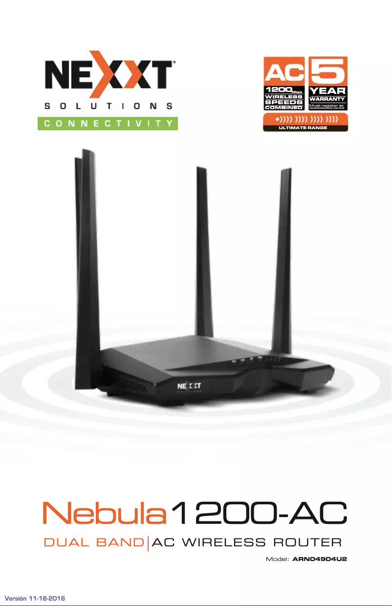 First page image of the manual for Nebula1200-AC