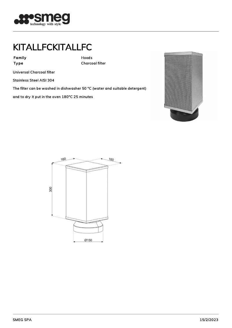 Page 1 of the manual Brochure Smeg KITALLFC