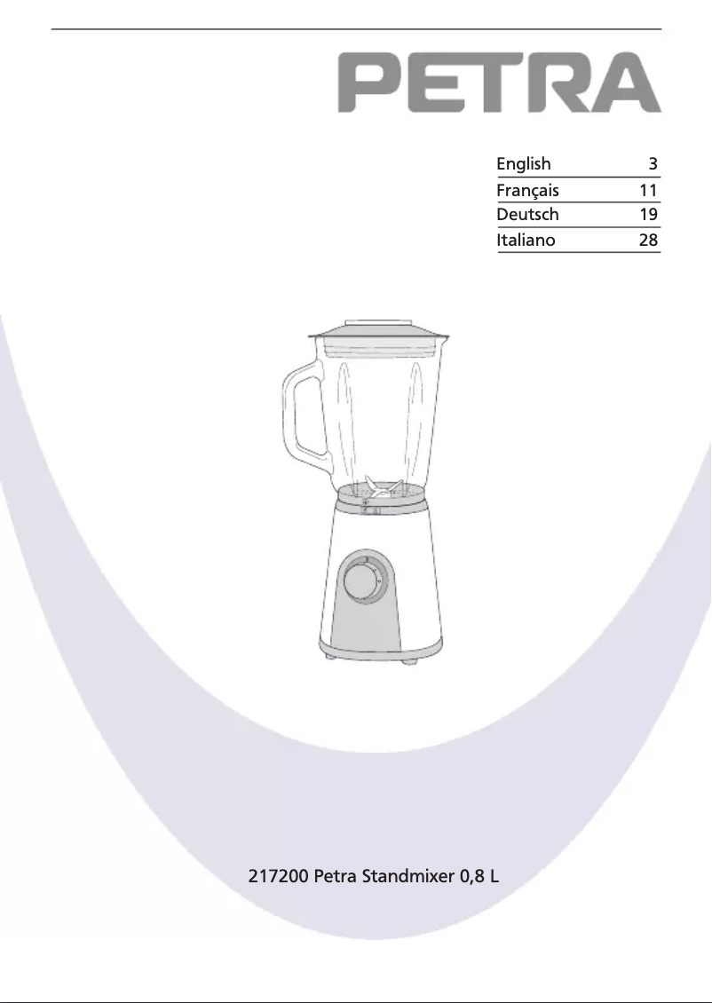 Page 1 de la notice Manuel utilisateur Petra Electric MX 24.35