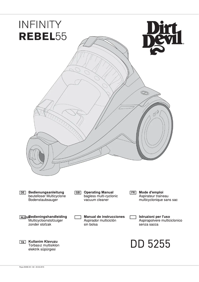 First page image of the manual for Infinity Rebel 55 HFC