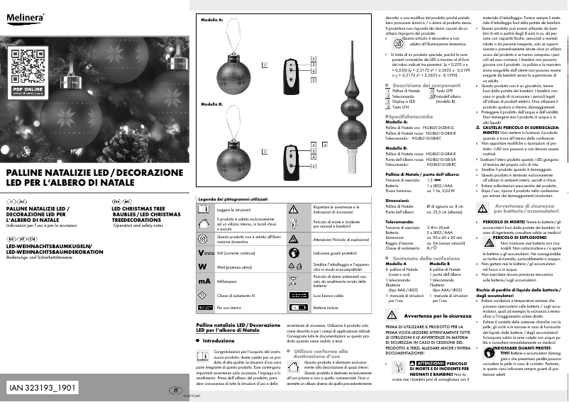 First page image of the manual for HG-BL010
