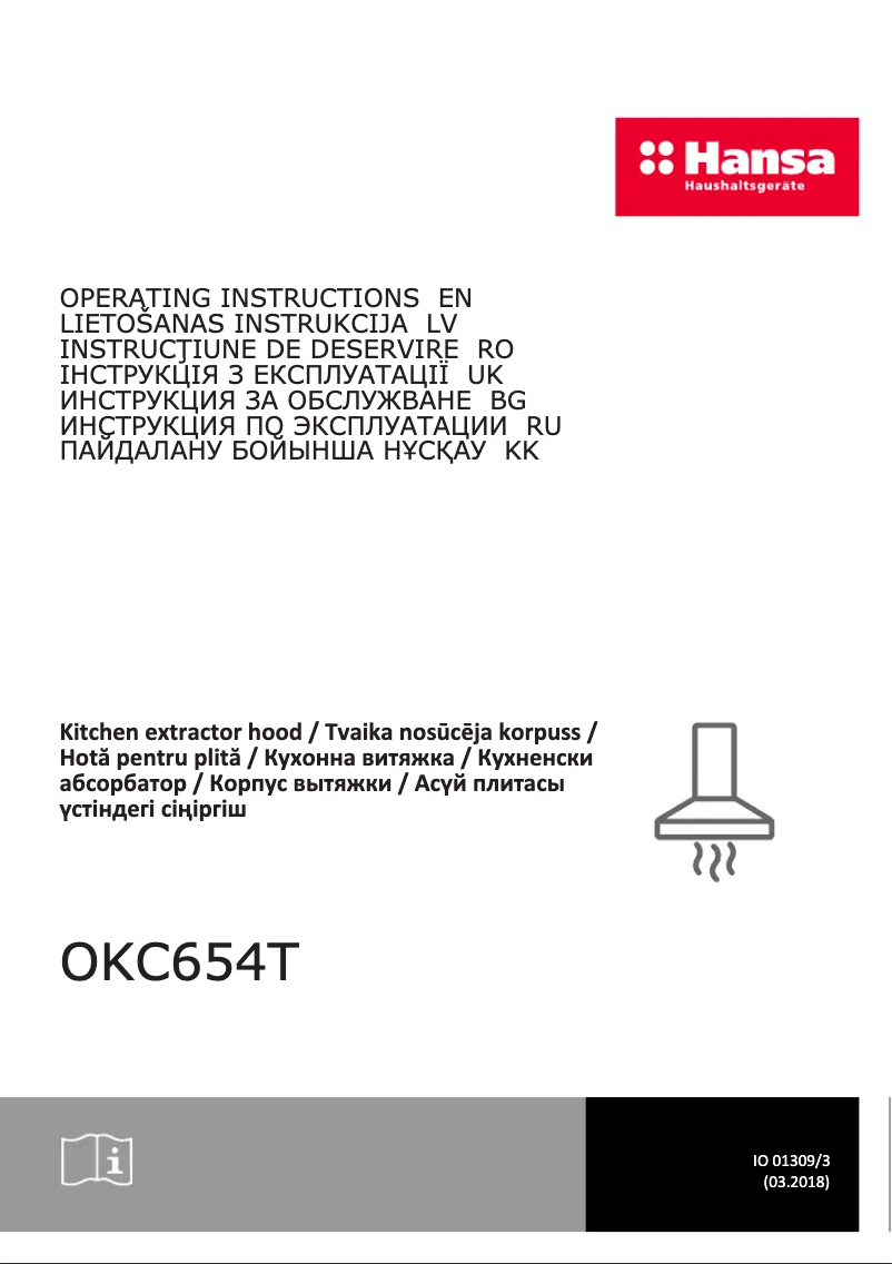 Page 1 of the manual User Manual Hansa OKC654TH
