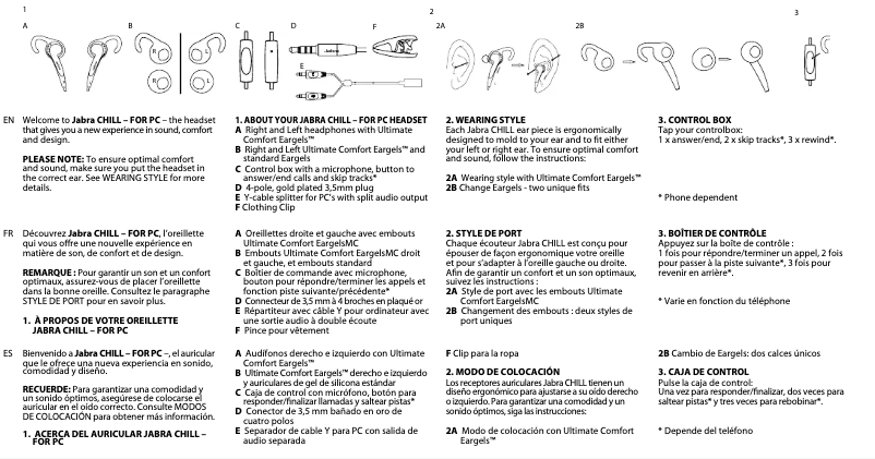 First page image of the manual for Chill