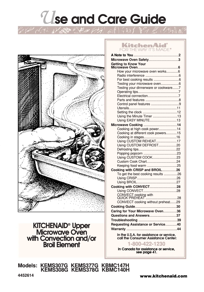 First page image of the manual for KBMC140HSS04