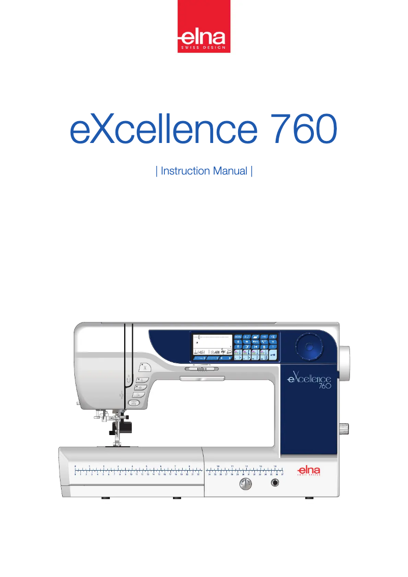 Page 1 of the manual User Manual Elna eXcellence 760