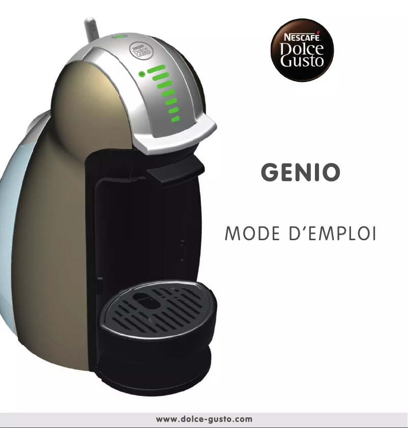Image de la première page du manuel de l'appareil Nescafe Dolce Gusto Genio 2