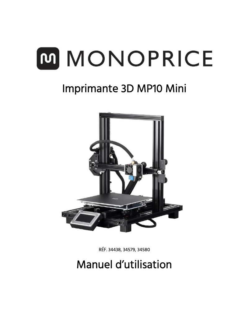 First page image of the manual for MP10