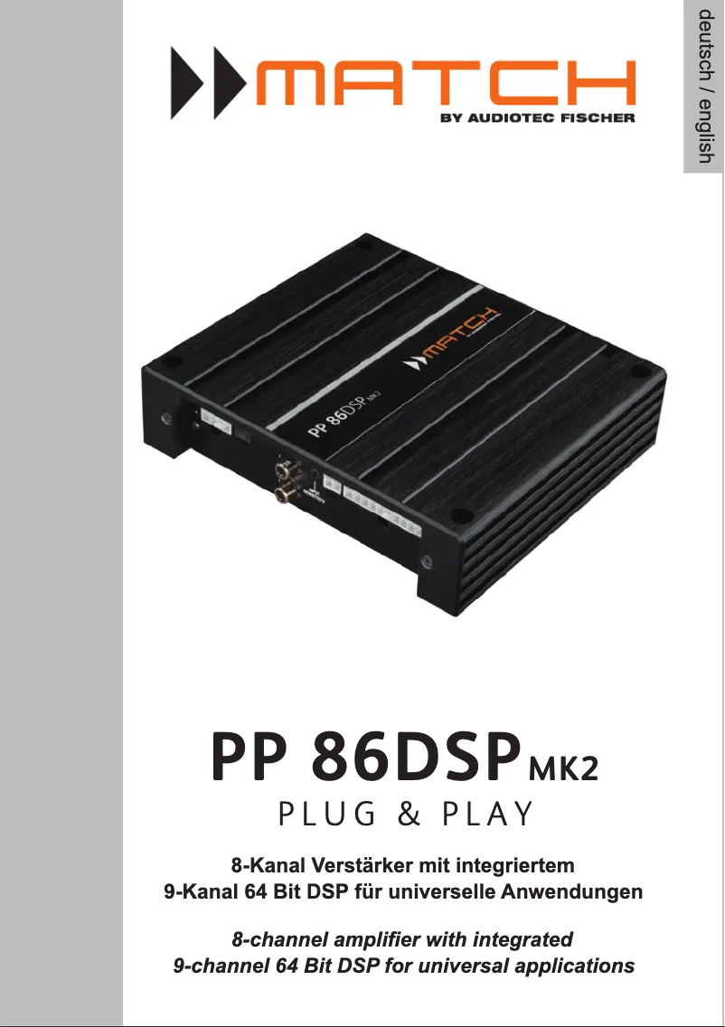 First page image of the manual for PP 86DSP MK2