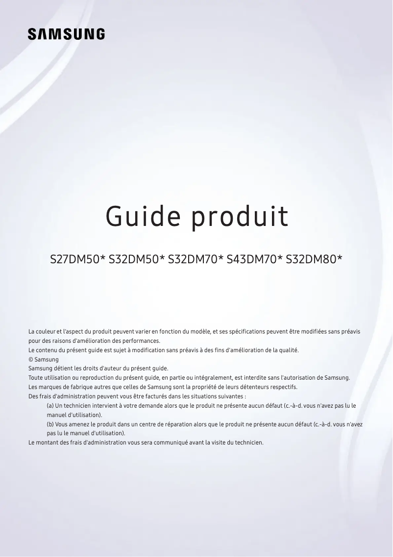 First page image of the manual for S32DM700UU