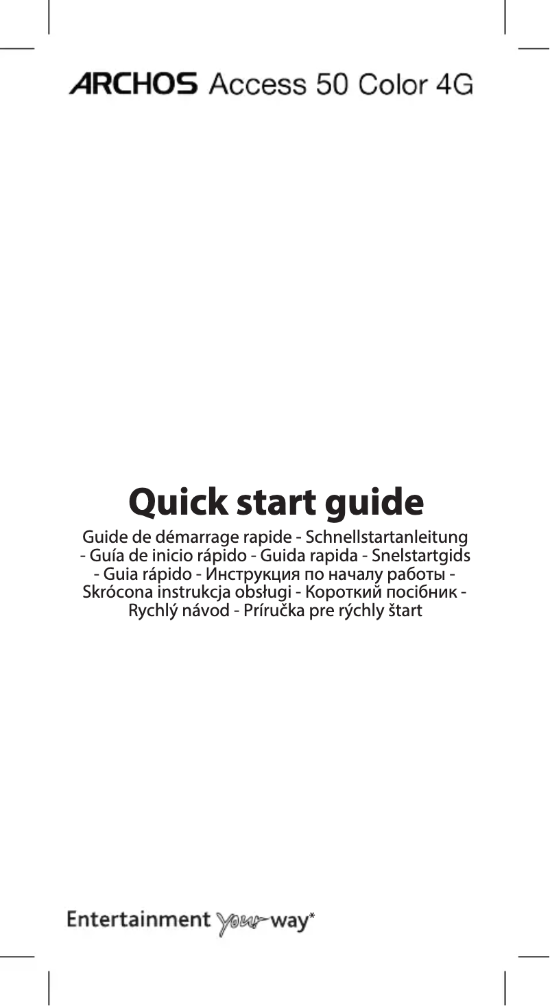 First page image of the manual for Access 50 Color 4G