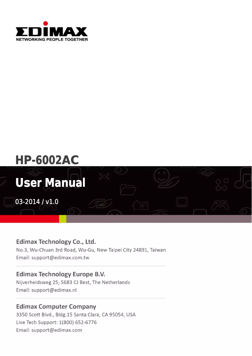 Image de la première page du manuel de l'appareil HP-6002AC