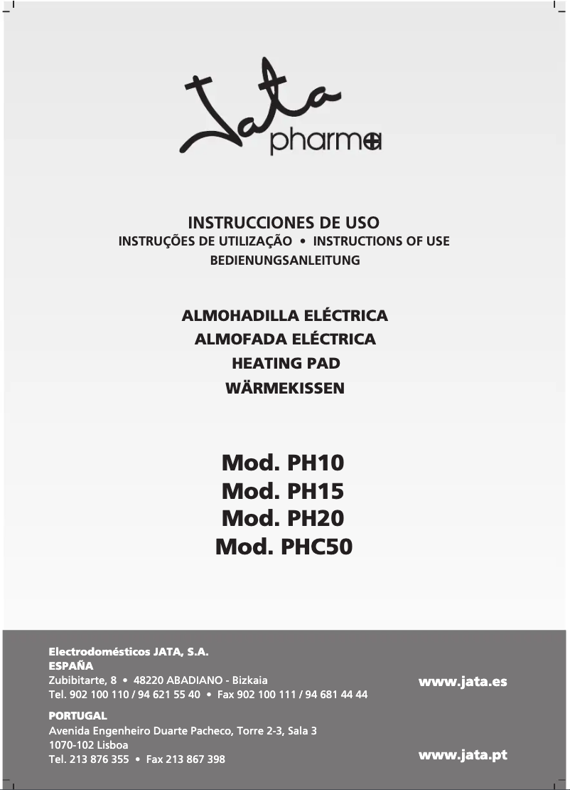 First page image of the manual for PH-10