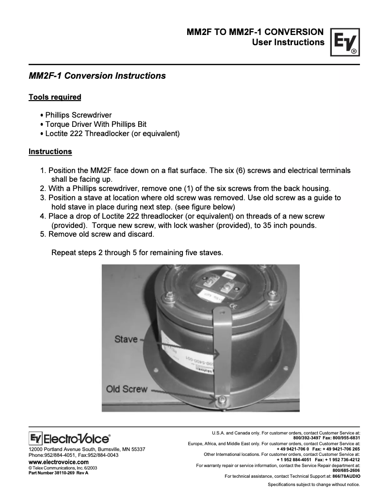 First page image of the manual for MM2F