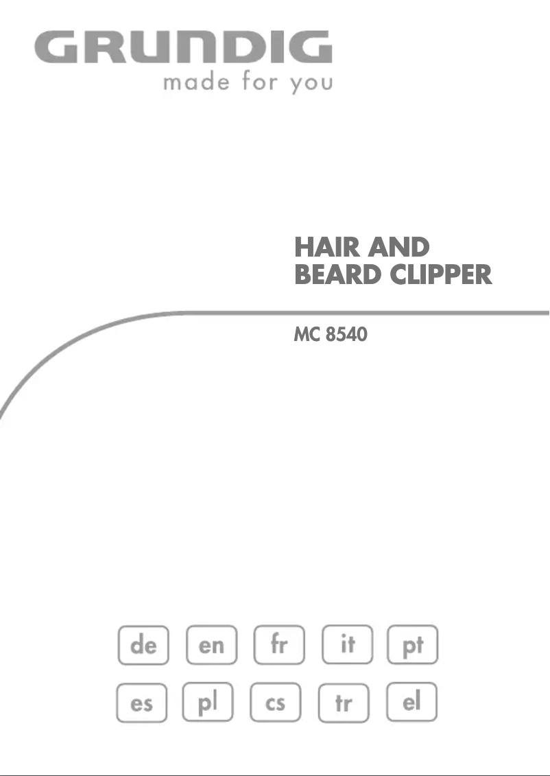 Page 1 of the manual User Manual Grundig MC 8540