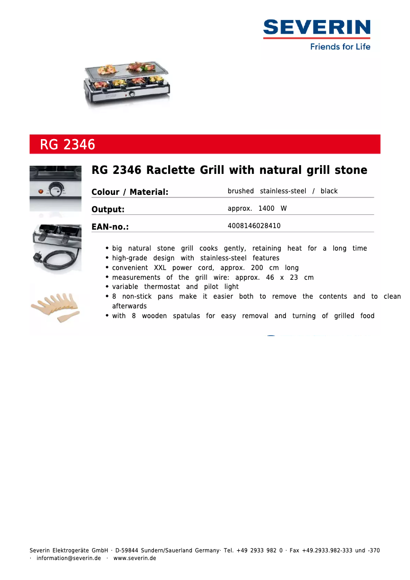 First page image of the manual for RG 2346