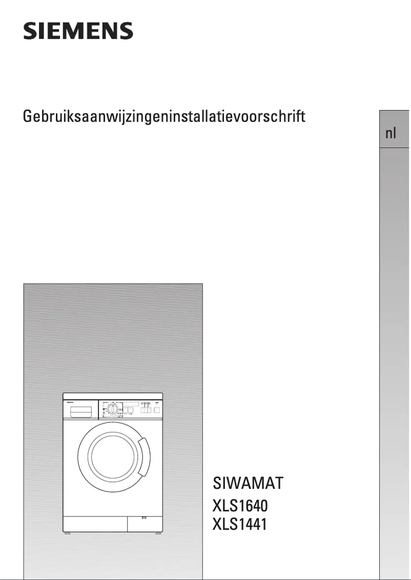 First page image of the manual for Siwamat XLS 1640