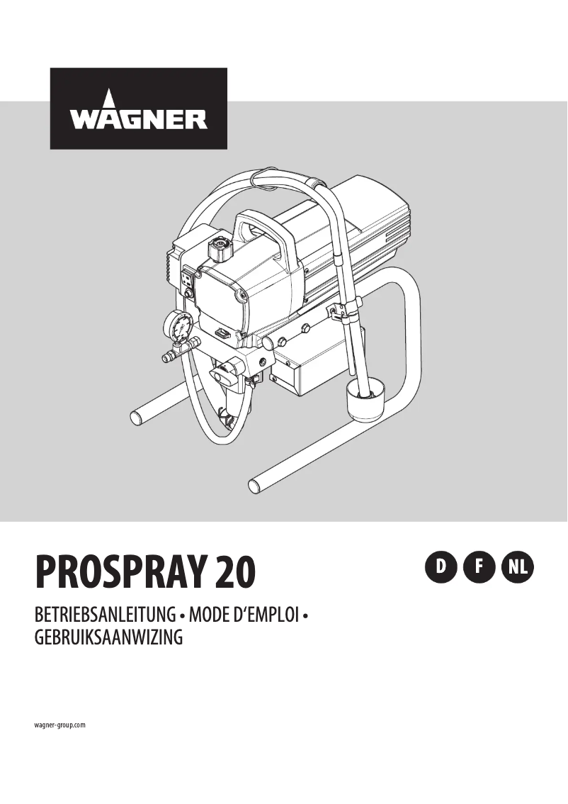 First page image of the manual for ProSpray 20