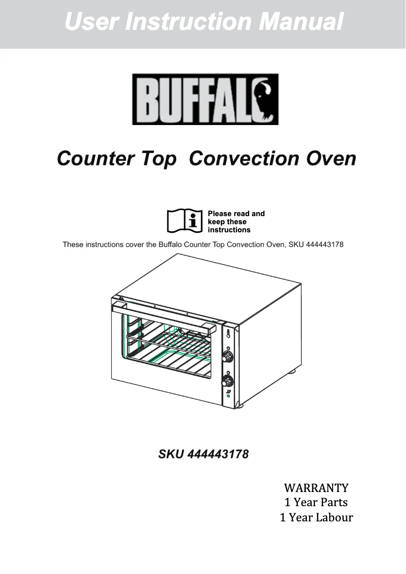 First page image of the manual for GD279