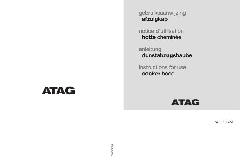 Page 1 of the manual User Manual Atag WV6211AM