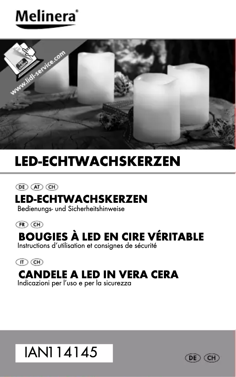 Page 1 of the manual User Manual Melinera IAN 114145