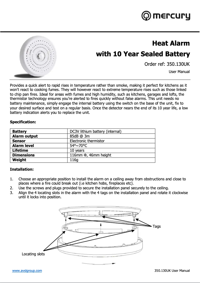 Page 1 of the manual User Manual Mercury HD-718