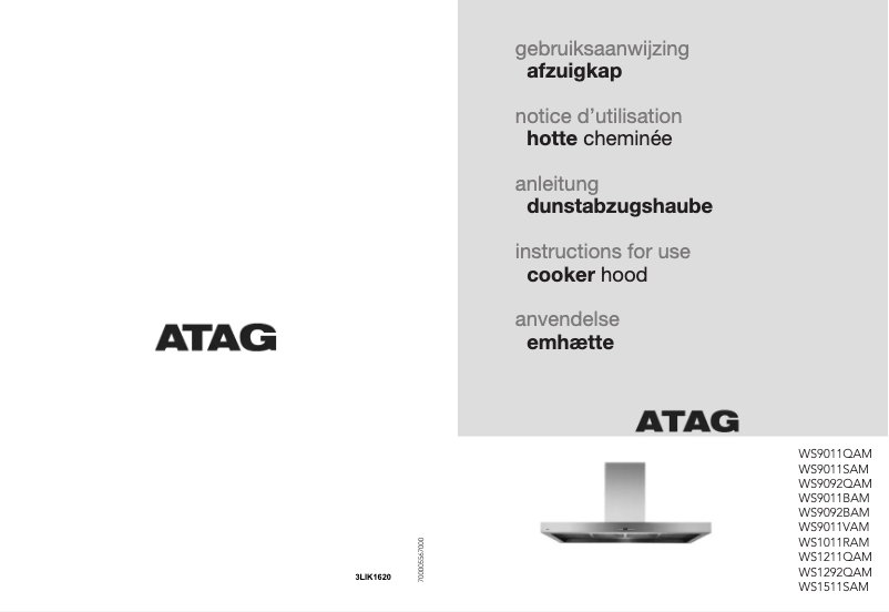 First page image of the manual for WS9092BAM