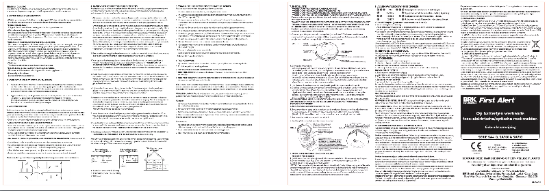 Page 1 of the manual User Manual First Alert SA700LI