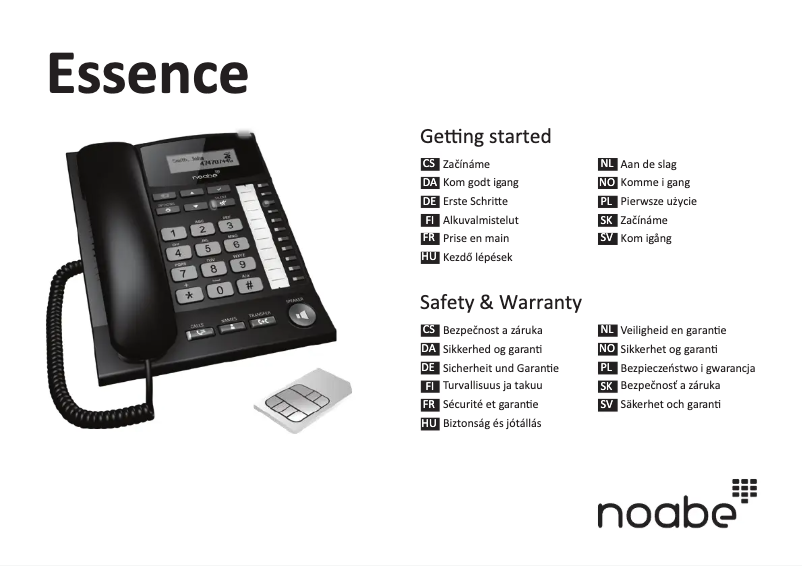 Page 1 of the manual User Manual Noabe Essence