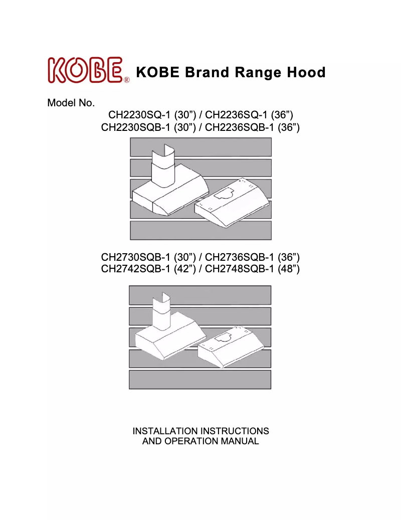 First page image of the manual for CH2736SQB-1