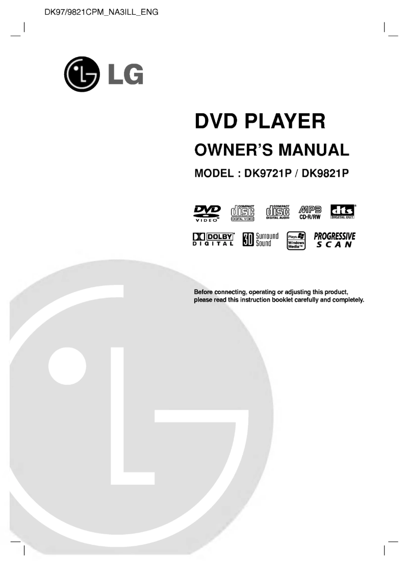 First page image of the manual for DK9721CPM