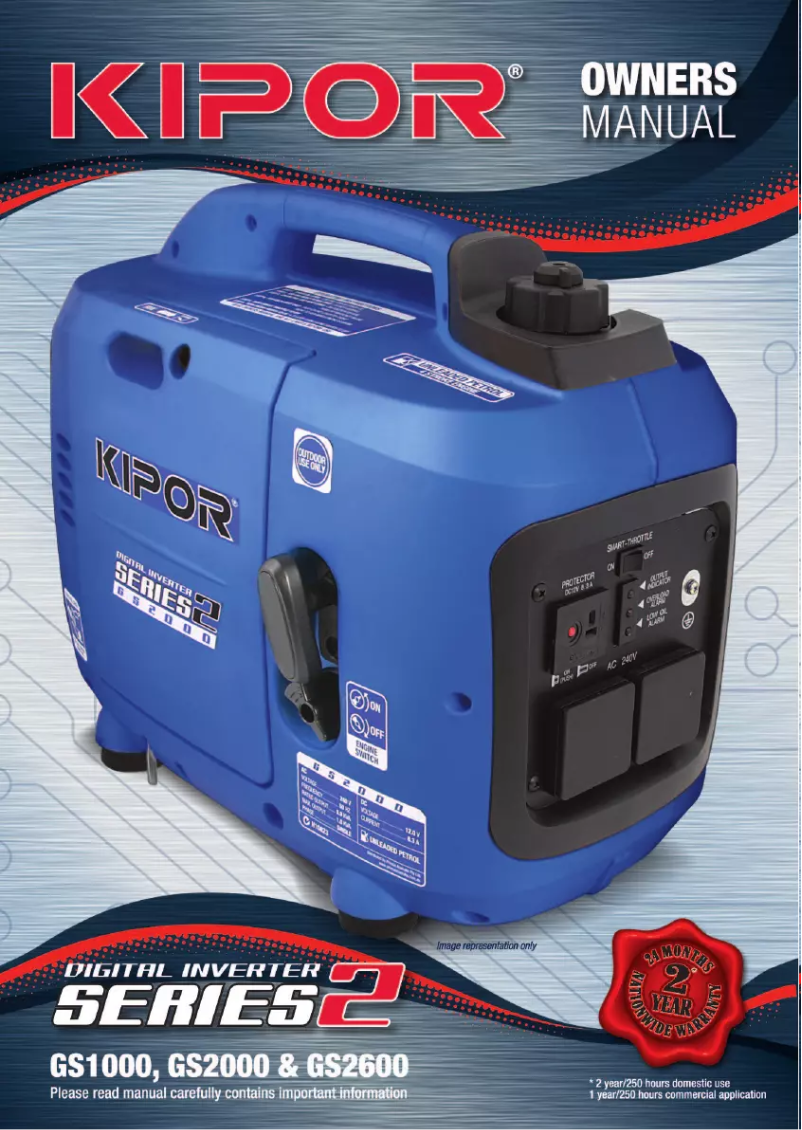 Page 1 of the manual User Manual Kipor GS1000