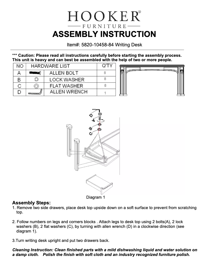 First page image of the manual for 5820-10458-84