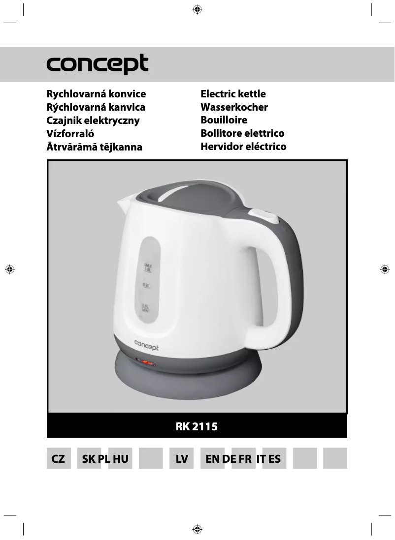 Page 1 of the manual User Manual Concept RK2115