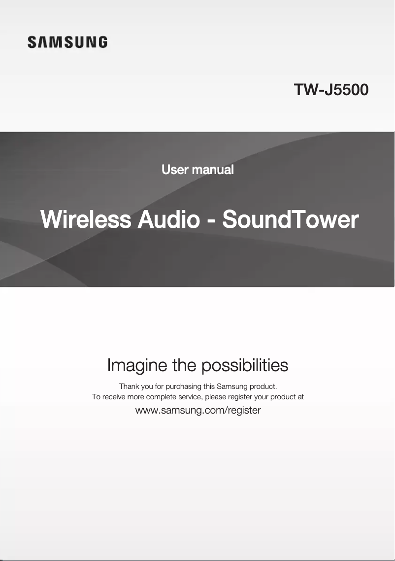 Page 1 of the manual User Manual Samsung TW-J5500