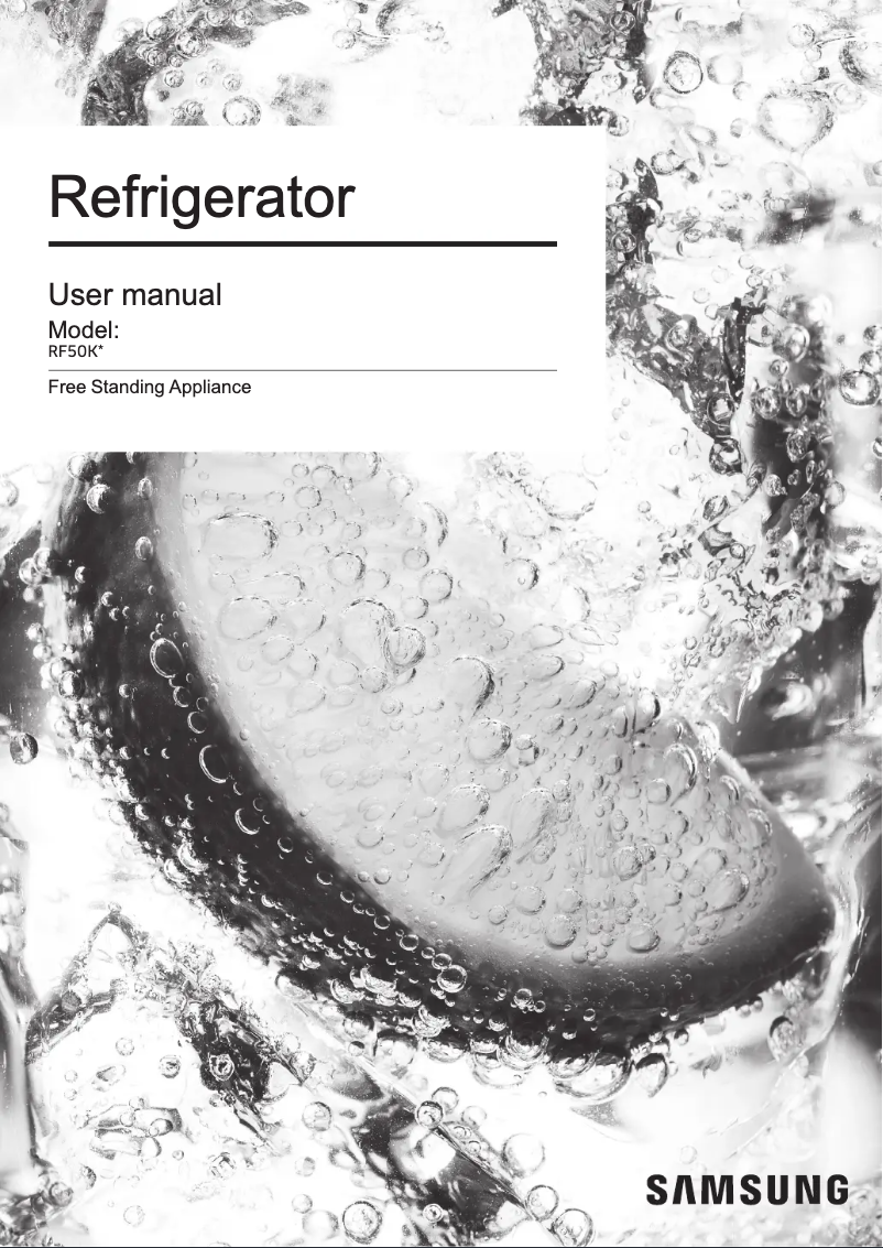 First page image of the manual for RF50K5910SL