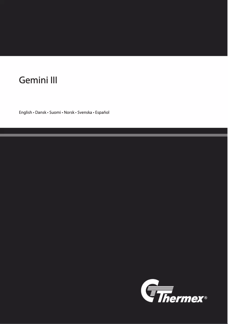 First page image of the manual for Gemini III