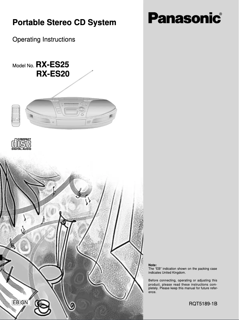 Page 1 of the manual User Manual Panasonic RX-ES25