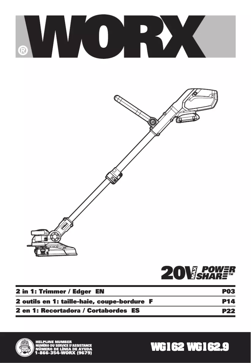 Page 1 of the manual User Manual Worx WG162