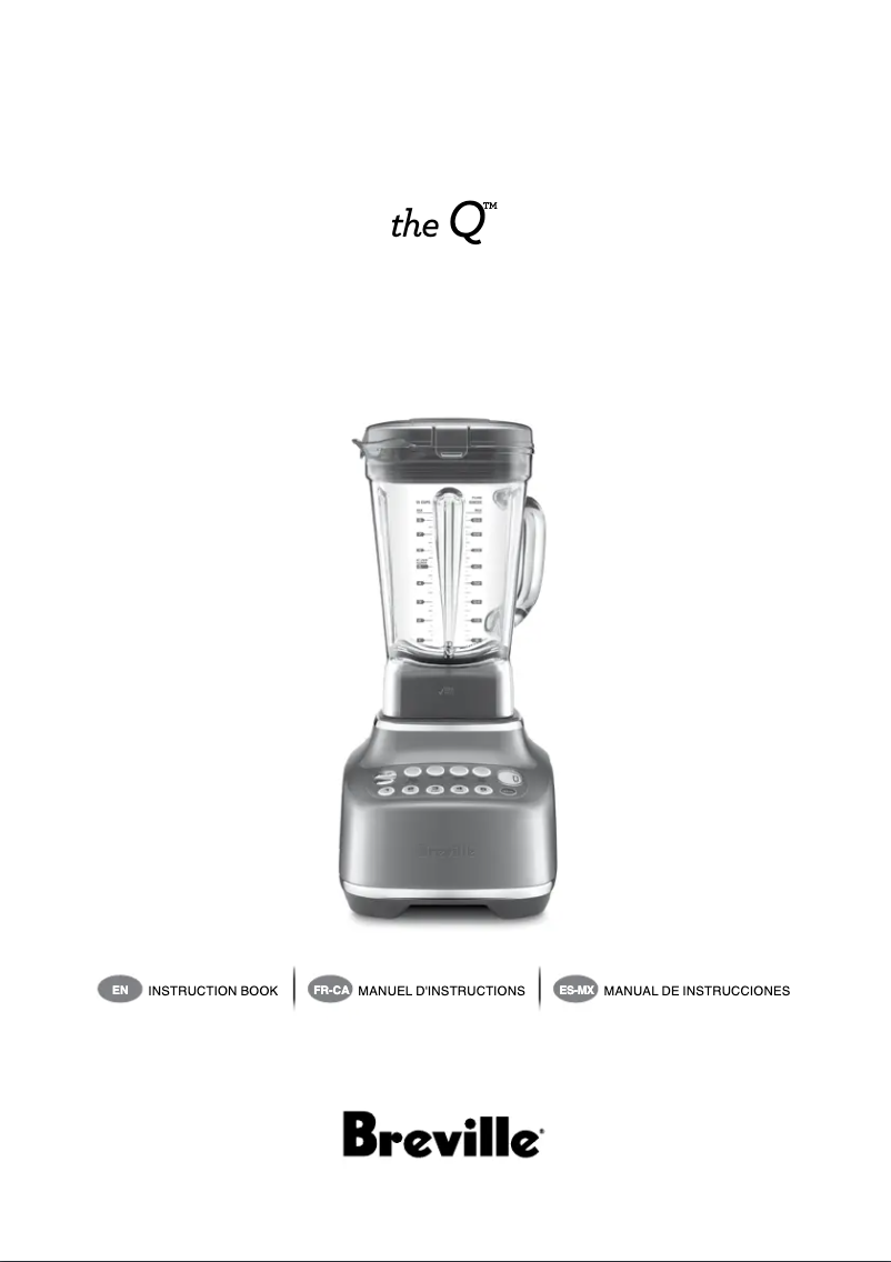 Page 1 of the manual User Manual Breville the Q BBL820