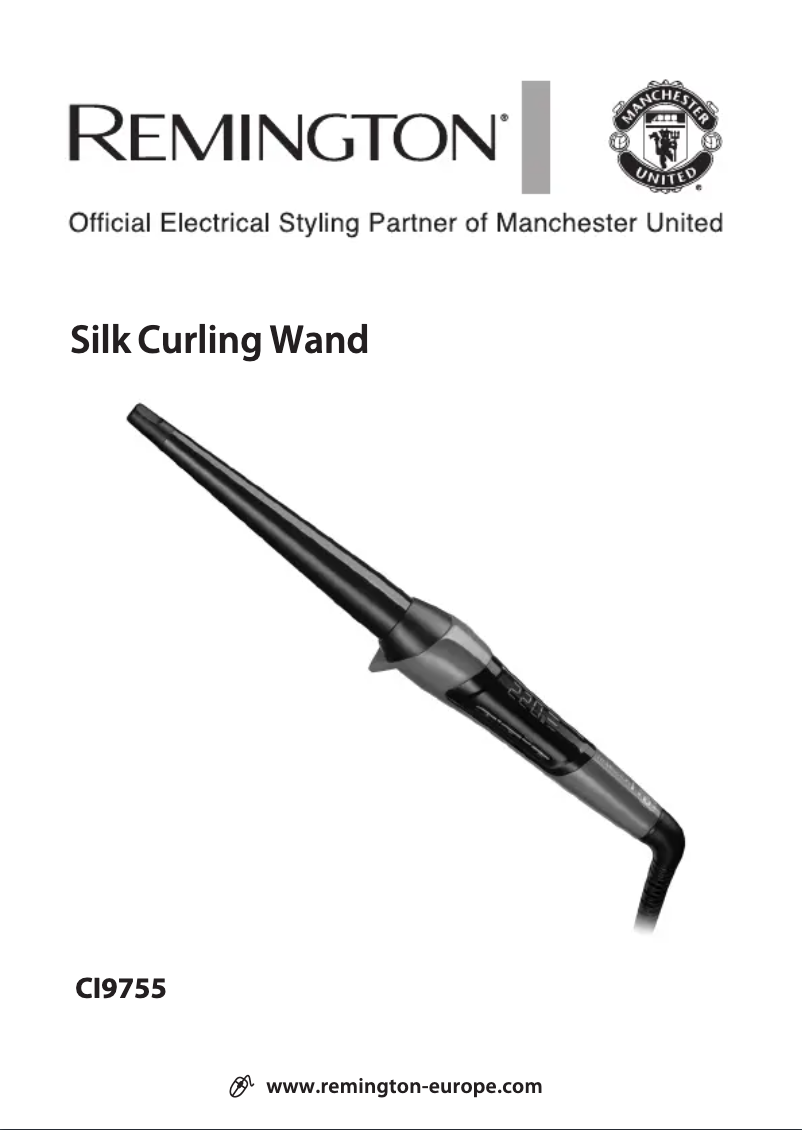 First page image of the manual for Silk Curling Wand CI9755