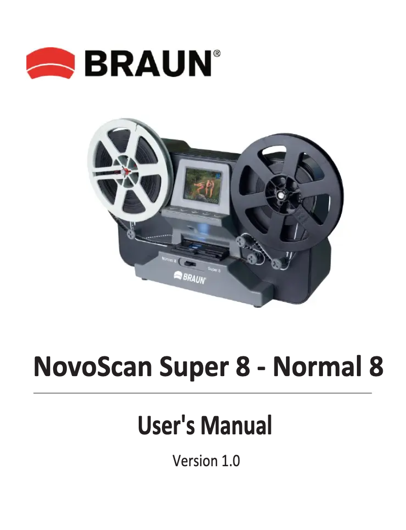 First page image of the manual for NovoScan Super 8 - Normal 8