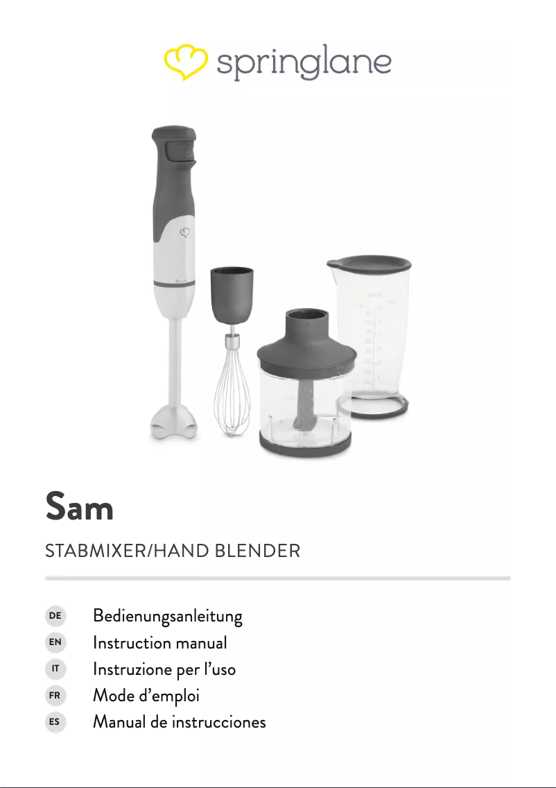 Page 1 of the manual User Manual Springlane Sam