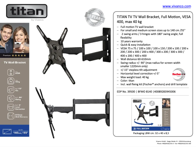 Page 1 of the manual User Manual Titan BFMO 8140